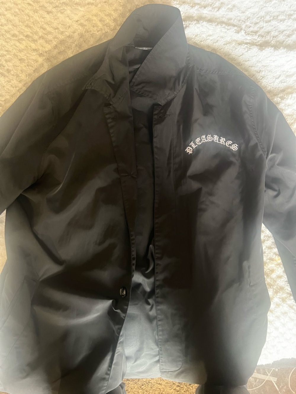 Pleasures Men's Black Lightweight Coach Jacket